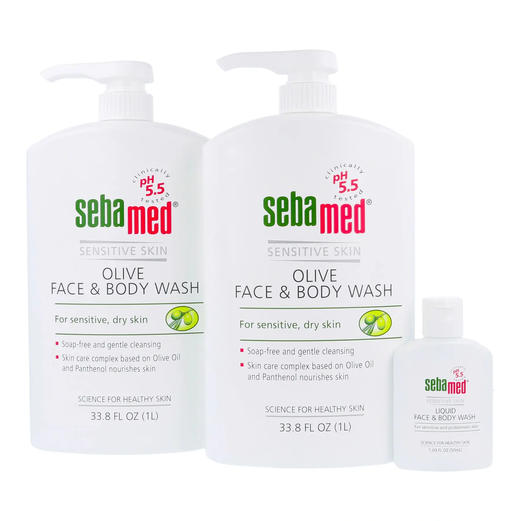 Sebamed Soap Free Face & Body Wash and Travel Size Wash